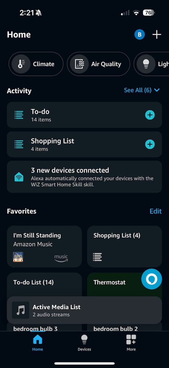 Managing and Deleting Streams from the Alexa Active Media List